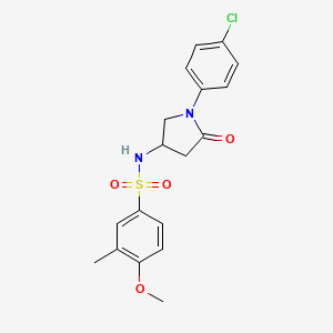 N-(1-(4-chlorophenyl)-5-oxopyrrolidin-3-yl)-4-methoxy-3-methylbenzenesulfonamide