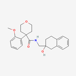 N-((2-hydroxy-1,2,3,4-tetrahydronaphthalen-2-yl)methyl)-4-(2-methoxyphenyl)tetrahydro-2H-pyran-4-carboxamide