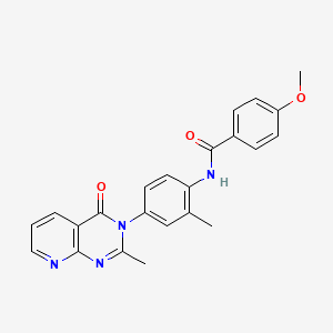 4-methoxy-N-[2-methyl-4-(2-methyl-4-oxopyrido[2,3-d]pyrimidin-3-yl)phenyl]benzamide