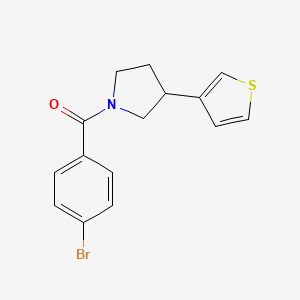 (4-Bromophenyl)(3-(thiophen-3-yl)pyrrolidin-1-yl)methanone