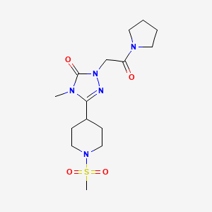 3-(1-methanesulfonylpiperidin-4-yl)-4-methyl-1-[2-oxo-2-(pyrrolidin-1-yl)ethyl]-4,5-dihydro-1H-1,2,4-triazol-5-one