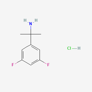 molecular formula C9H12ClF2N B2754489 2-(3,5-Difluorophenyl)propan-2-amine hydrochloride CAS No. 1063733-81-2; 306761-56-8