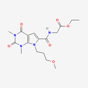 ethyl 2-(7-(3-methoxypropyl)-1,3-dimethyl-2,4-dioxo-2,3,4,7-tetrahydro-1H-pyrrolo[2,3-d]pyrimidine-6-carboxamido)acetate