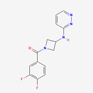 N-[1-(3,4-difluorobenzoyl)azetidin-3-yl]pyridazin-3-amine