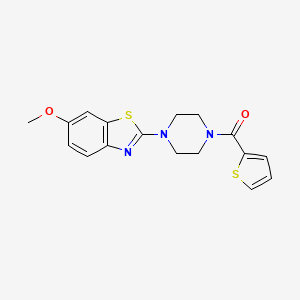 molecular formula C17H17N3O2S2 B2754501 (4-(6-Methoxybenzo[d]thiazol-2-yl)piperazin-1-yl)(thiophen-2-yl)methanone CAS No. 897468-61-0