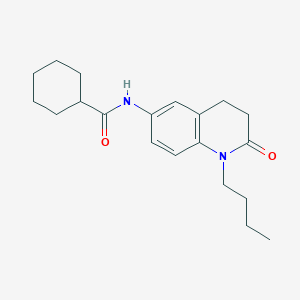 molecular formula C20H28N2O2 B2754504 N-(1-butyl-2-oxo-1,2,3,4-tetrahydroquinolin-6-yl)cyclohexanecarboxamide CAS No. 951572-70-6