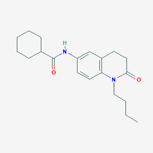 molecular formula C20H28N2O2 B2754504 N-(1-丁基-2-氧代-1,2,3,4-四氢喹啉-6-基)环己烷甲酰胺 CAS No. 951572-70-6