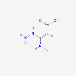 molecular formula C3H8N4O2 B2754505 (Z)-1-hydrazinyl-N-methyl-2-nitroethenamine CAS No. 91220-92-7
