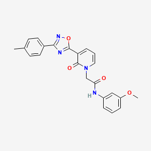 molecular formula C23H20N4O4 B2754507 N-(3-methoxyphenyl)-2-[3-[3-(4-methylphenyl)-1,2,4-oxadiazol-5-yl]-2-oxopyridin-1(2H)-yl]acetamide CAS No. 1105201-14-6