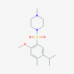 molecular formula C16H26N2O3S B275451 1-(5-Isopropyl-2-methoxy-4-methyl-benzenesulfonyl)-4-methyl-piperazine 