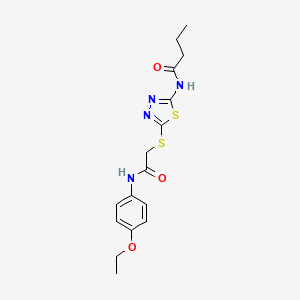 N-[5-[2-(4-ethoxyanilino)-2-oxoethyl]sulfanyl-1,3,4-thiadiazol-2-yl]butanamide