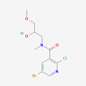 5-bromo-2-chloro-N-(2-hydroxy-3-methoxypropyl)-N-methylpyridine-3-carboxamide