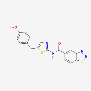 N-(5-(4-methoxybenzyl)thiazol-2-yl)benzo[d][1,2,3]thiadiazole-5-carboxamide