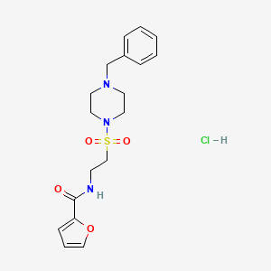 N-(2-((4-benzylpiperazin-1-yl)sulfonyl)ethyl)furan-2-carboxamide hydrochloride