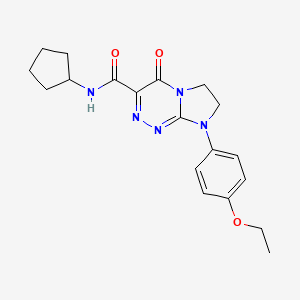 molecular formula C19H23N5O3 B2754535 N-cyclopentyl-8-(4-ethoxyphenyl)-4-oxo-4,6,7,8-tetrahydroimidazo[2,1-c][1,2,4]triazine-3-carboxamide CAS No. 946311-69-9