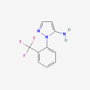 molecular formula C10H8F3N3 B2754537 2-(2-Trifluoromethylphenyl)-2H-pyrazol-3-ylamine CAS No. 1349717-35-6