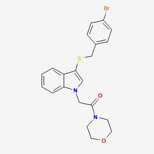 2-(3-((4-bromobenzyl)thio)-1H-indol-1-yl)-1-morpholinoethanone