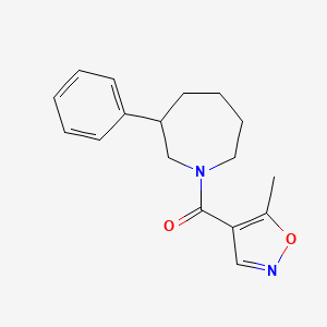 molecular formula C17H20N2O2 B2754543 (5-Methylisoxazol-4-yl)(3-phenylazepan-1-yl)methanone CAS No. 2034485-79-3