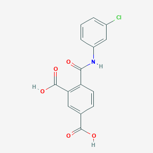 molecular formula C15H10ClNO5 B275455 4-{[(3-Chlorophenyl)amino]carbonyl}isophthalic acid 