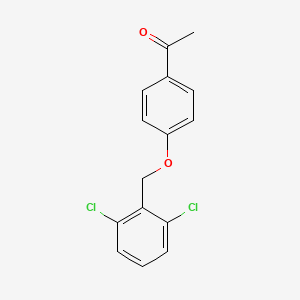 molecular formula C15H12Cl2O2 B2754551 1-Acetyl-4-[(2,6-dichlorophenyl)methoxy]benzene CAS No. 695157-31-4