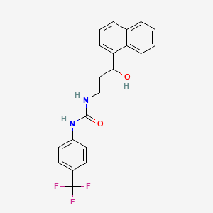 1-(3-Hydroxy-3-(naphthalen-1-yl)propyl)-3-(4-(trifluoromethyl)phenyl)urea