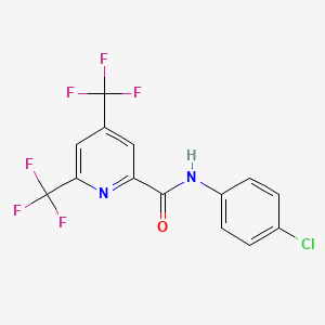 molecular formula C14H7ClF6N2O B2754558 N-(4-chlorophenyl)-4,6-bis(trifluoromethyl)pyridine-2-carboxamide CAS No. 1092345-03-3