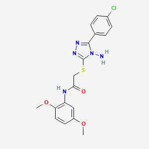 2-{[4-amino-5-(4-chlorophenyl)-4H-1,2,4-triazol-3-yl]sulfanyl}-N-(2,5-dimethoxyphenyl)acetamide
