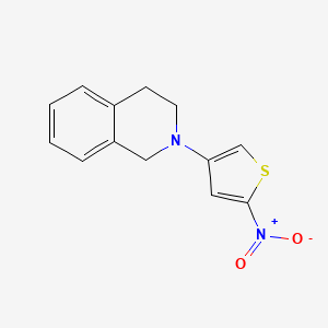 molecular formula C13H12N2O2S B2754579 2-(5-Nitrothiophen-3-yl)-1,2,3,4-tetrahydroisoquinoline CAS No. 1330750-53-2