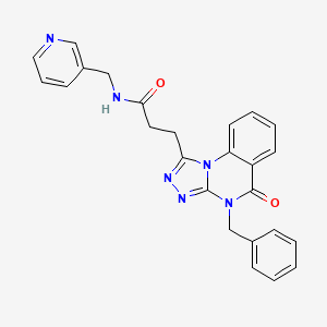 3-(4-Benzyl-5-oxo-[1,2,4]triazolo[4,3-a]quinazolin-1-yl)-N-(pyridin-3-ylmethyl)propanamide