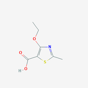 molecular formula C7H9NO3S B2754583 4-Ethoxy-2-methylthiazole-5-carboxylic acid CAS No. 1547490-40-3