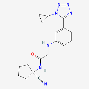 N-(1-cyanocyclopentyl)-2-[3-(1-cyclopropyltetrazol-5-yl)anilino]acetamide