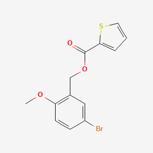 molecular formula C13H11BrO3S B2754587 5-溴-2-甲氧基苄基-2-硫代噻吩甲酸酯 CAS No. 329079-19-8
