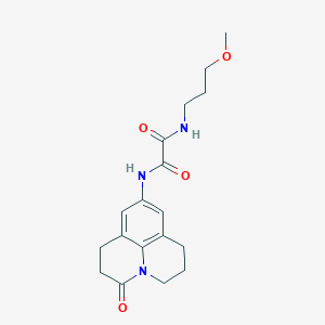 N1-(3-methoxypropyl)-N2-(3-oxo-1,2,3,5,6,7-hexahydropyrido[3,2,1-ij]quinolin-9-yl)oxalamide