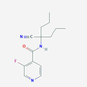 molecular formula C14H18FN3O B2754596 N-(1-cyano-1-propylbutyl)-3-fluoropyridine-4-carboxamide CAS No. 1427593-82-5
