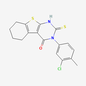 3-(3-chloro-4-methylphenyl)-2-sulfanylidene-5,6,7,8-tetrahydro-1H-[1]benzothiolo[2,3-d]pyrimidin-4-one