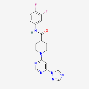 1-(6-(1H-1,2,4-triazol-1-yl)pyrimidin-4-yl)-N-(3,4-difluorophenyl)piperidine-4-carboxamide