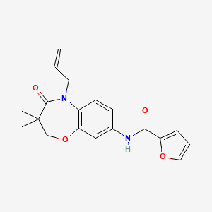 N-(5-allyl-3,3-dimethyl-4-oxo-2,3,4,5-tetrahydrobenzo[b][1,4]oxazepin-8-yl)furan-2-carboxamide