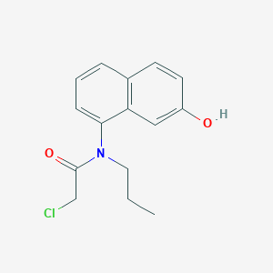 molecular formula C15H16ClNO2 B2754621 2-Chloro-N-(7-hydroxynaphthalen-1-yl)-N-propylacetamide CAS No. 1397185-35-1