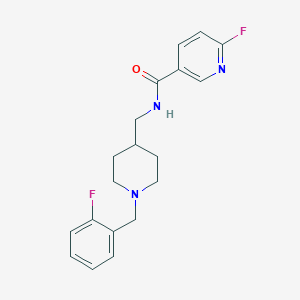 6-fluoro-N-({1-[(2-fluorophenyl)methyl]piperidin-4-yl}methyl)pyridine-3-carboxamide