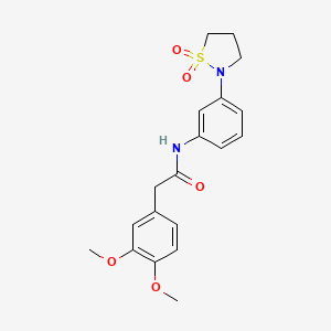 2-(3,4-dimethoxyphenyl)-N-(3-(1,1-dioxidoisothiazolidin-2-yl)phenyl)acetamide