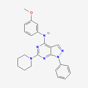 molecular formula C23H24N6O B2754637 N-(3-甲氧基苯基)-1-苯基-6-(哌啶-1-基)-1H-吡唑并[3,4-d]嘧啶-4-胺 CAS No. 946290-30-8