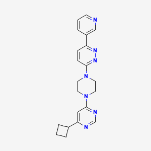 molecular formula C21H23N7 B2754645 3-[4-(6-Cyclobutylpyrimidin-4-yl)piperazin-1-yl]-6-pyridin-3-ylpyridazine CAS No. 2380095-59-8