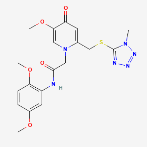 N-(2,5-dimethoxyphenyl)-2-(5-methoxy-2-(((1-methyl-1H-tetrazol-5-yl)thio)methyl)-4-oxopyridin-1(4H)-yl)acetamide