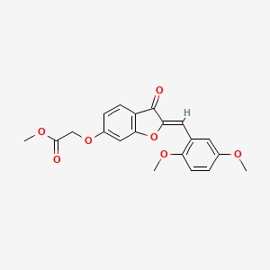 (Z)-methyl 2-((2-(2,5-dimethoxybenzylidene)-3-oxo-2,3-dihydrobenzofuran-6-yl)oxy)acetate