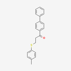 3-(4-Methylphenyl)sulfanyl-1-(4-phenylphenyl)propan-1-one