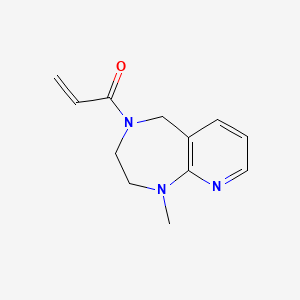 molecular formula C12H15N3O B2754672 1-(1-Methyl-3,5-dihydro-2H-pyrido[2,3-e][1,4]diazepin-4-yl)prop-2-en-1-one CAS No. 2361638-64-2