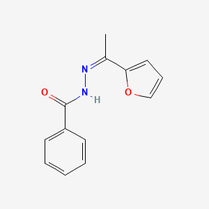 molecular formula C13H12N2O2 B2754686 Benzoic acid,2-[1-(2-furanyl)ethylidene]hydrazide CAS No. 113906-38-0