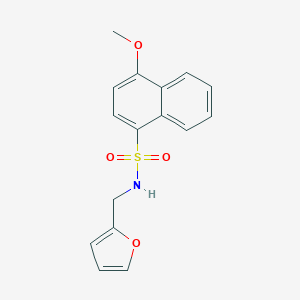 molecular formula C16H15NO4S B275469 N-[(furan-2-yl)methyl]-4-methoxynaphthalene-1-sulfonamide 