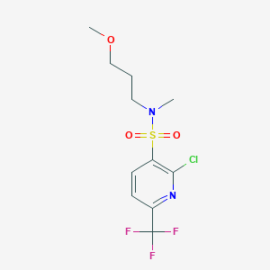 molecular formula C11H14ClF3N2O3S B2754692 2-chloro-N-(3-methoxypropyl)-N-methyl-6-(trifluoromethyl)pyridine-3-sulfonamide CAS No. 2094653-51-5