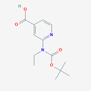 molecular formula C13H18N2O4 B2754698 2-[Ethyl-[(2-methylpropan-2-yl)oxycarbonyl]amino]pyridine-4-carboxylic acid CAS No. 2248280-37-5